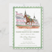Kentucky Derby Feest Uitnodiging Sjabloon | Paard (Voorkant)