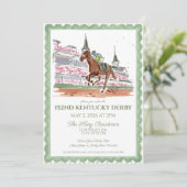 Kentucky Derby Feest Uitnodiging Sjabloon | Paard (Staand voorkant)