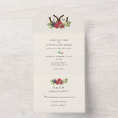 Kentucky Derby geïnspireerd Alles in een bruiloft  All In One Uitnodiging (Binnen)