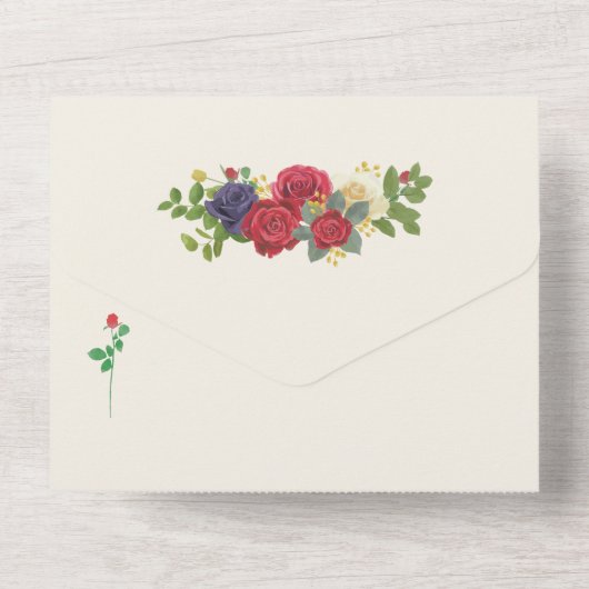 Kentucky Derby geïnspireerd Alles in een bruiloft  All In One Uitnodiging (Achterkant)