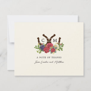 Kentucky Derby Geïnspireerd Bruiloft Bedankkaart