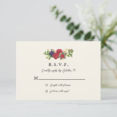 Kentucky Derby Geïnspireerd Bruiloft RSVP Kaartje (Staand voorkant)