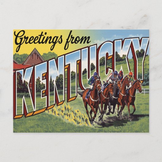 Kentucky Derby Horse Racing Briefkaart (Voorkant)