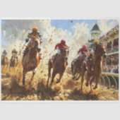 Kentucky Derby Horse Racing Decoupage Tissuepapier (Voorkant)