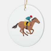 Kentucky Derby Horse Rider Keramisch Ornament (Links)
