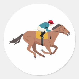 Kentucky Derby Horse Rider Ronde Sticker