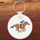 Kentucky Derby Horse Rider Sleutelhanger (Voorkant)
