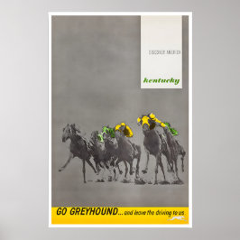 Kentucky Derby Kunst Paardenraceprint Greyhound Poster