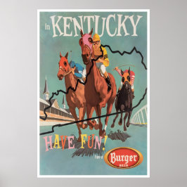Kentucky Derby Kunst Reisposter Paardrijden Poster