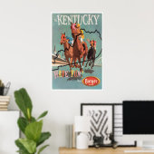 Kentucky Derby Kunst Reisposter Paardrijden Poster (Thuiskantoor)