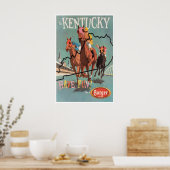 Kentucky Derby Kunst Reisposter Paardrijden Poster (Keuken)