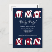 Kentucky Derby Party Invitation Briefkaart (Voorkant / Achterkant)