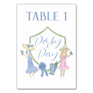 Kentucky Derby Party Tafelnummer Kaart
