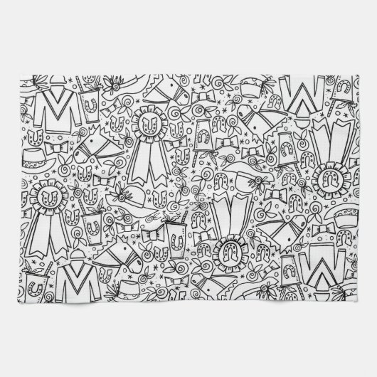 Kentucky Derby Party Towels Theedoek (Horizontaal)