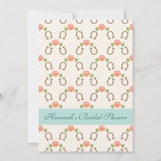 KENTUCKY DERBY PET BRIDAL SHOWER INVITATION KAART (Achterkant)