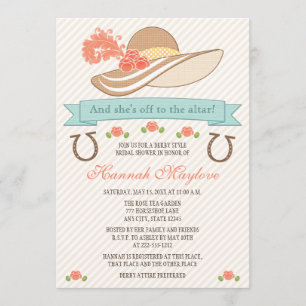 KENTUCKY DERBY PET BRIDAL SHOWER INVITATION KAART