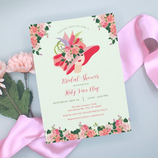 Kentucky Derby Pet Bridal Shower Invitation Kaart