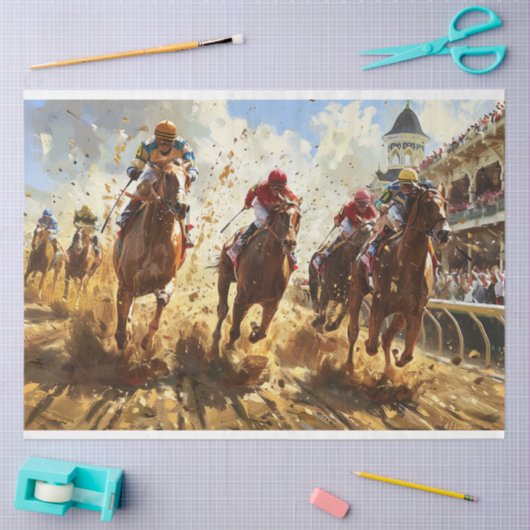 Kentucky Derby Race Decoupage Tissuepapier (Craft)