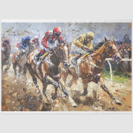 Kentucky Derby Race Decoupage Tissuepapier (Voorkant)