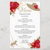 Kentucky Derby Red Roses Wedding Menu (Voorkant)