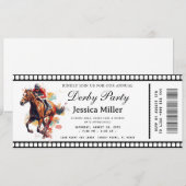 Kentucky Derby Ticket Uitnodiging (Voorkant / Achterkant)