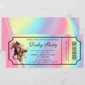 Kentucky Derby Ticket Uitnodiging (Voorkant / Achterkant)