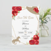 Kentucky Derby Trouwkaart Save the Date Uitnodigin Kaart (Staand voorkant)