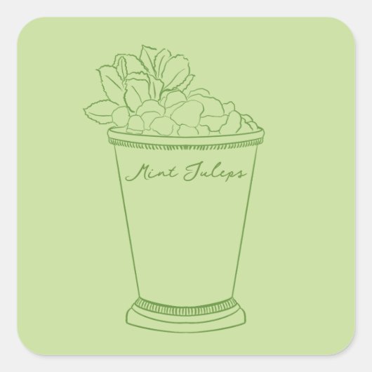 Kentucky Derby Vierkante Sticker (Voorkant)