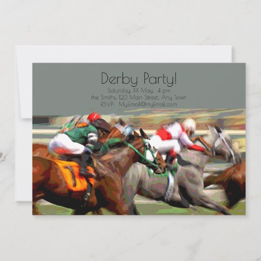 Kentucky Derby Viewing Party Invitation Kaart (Voorkant)