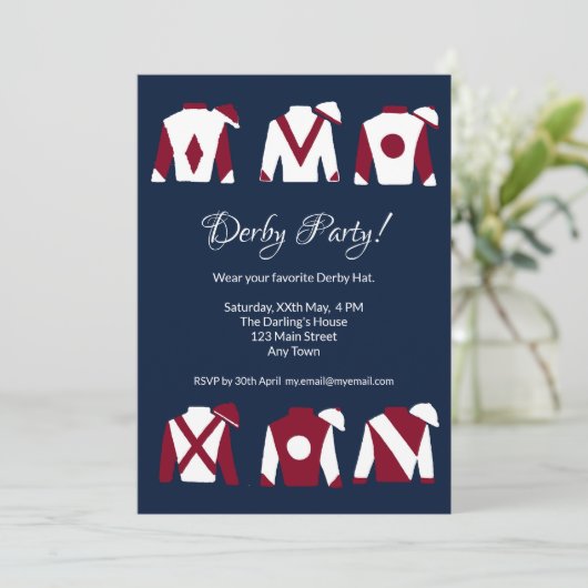 Kentucky Derby Viewing Party uitnodiging (Staand voorkant)