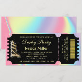 Kentucky Derby VIP Ticket Invitation Kaart (Voorkant / Achterkant)