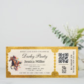 Kentucky Derby VIP Ticket Invitation Kaart (Staand voorkant)