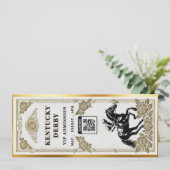 Kentucky Derby VIP Ticket Uitnodiging Template (Staand voorkant)