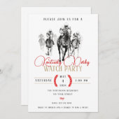 Kentucky Derby Watch Party Uitnodiging (Voorkant / Achterkant)
