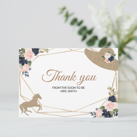 Kentucky Derby Wedding Bedankt (Staand voorkant)