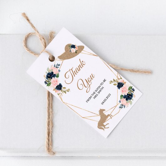 Kentucky Derby Wedding Bedankt Cadeaulabel