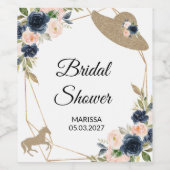 Kentucky Derby Wedding  Personalized Label Wijn Etiket (Enkel label)