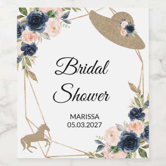 Kentucky Derby Wedding  Personalized Label Wijn Etiket (Enkel label)