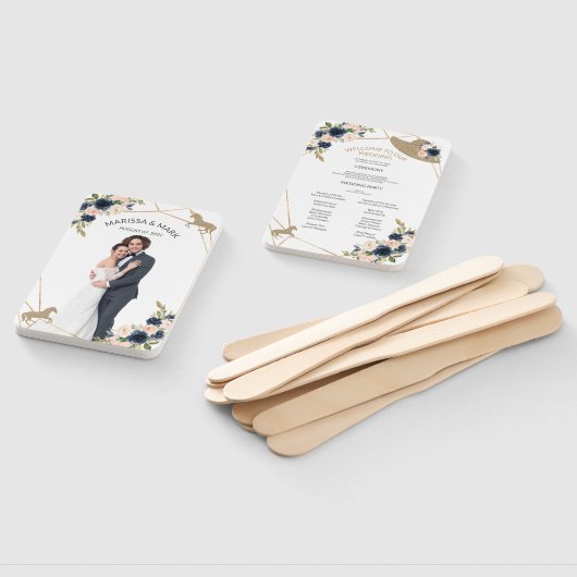 Kentucky Derby Wedding Program Fans for Photo Handwaaier (Niet-gemonteerd)