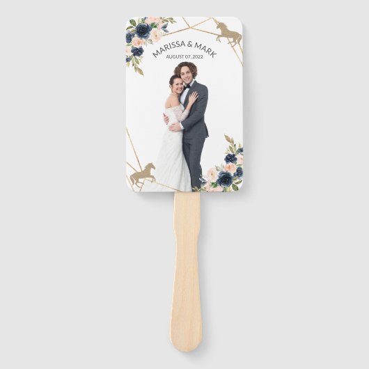 Kentucky Derby Wedding Program Fans for Photo Handwaaier (Voorkant)