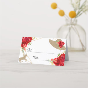 Kentucky Derby Wedding Table Place Card Plaatskaartje
