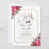 Kentucky Derby Wedding Vrijgezellenfeest Rozen Lij Kaart (Voorkant)