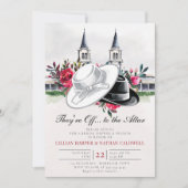 Kentucky Derby Wedding Vrijgezellenfeest Rozen Mod Kaart (Voorkant)