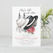 Kentucky Derby Wedding Vrijgezellenfeest Rozen Spi Kaart (Staand voorkant)