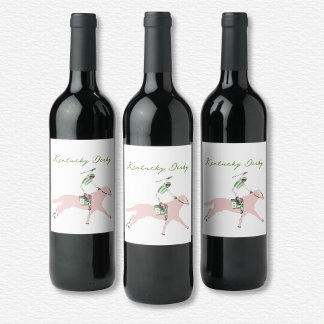 Kentucky Derby Wine Label Wijn Etiket
