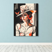 Kentucky Derby Womens Pet Canvas kunst Prints (Insitu (Houten vloer))