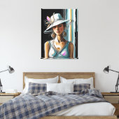 Kentucky Derby Womens Pet Canvas kunst Prints (Insitu (Slaapkamer))
