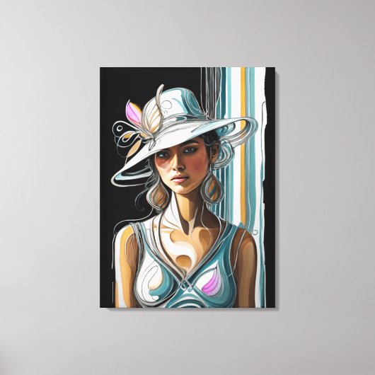 Kentucky Derby Womens Pet Canvas kunst Prints (Voorkant)