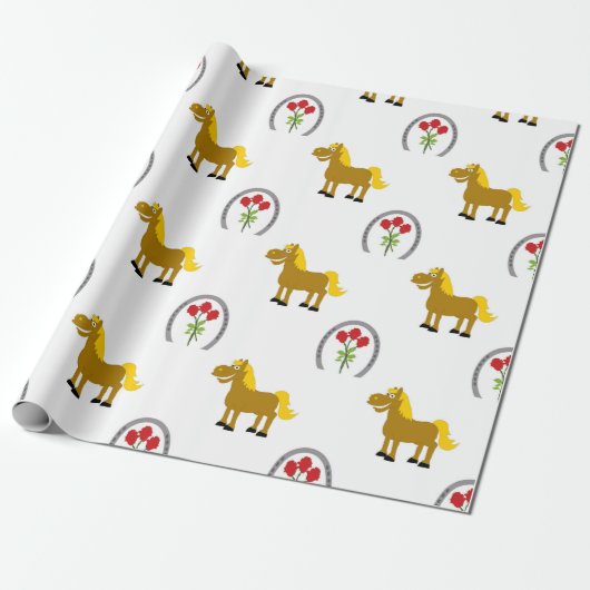 Kentucky Derby Wrapping Paper Cadeaupapier (Uitgerold)