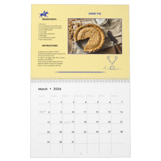 Kentucky Desserts 12 maanden Kalender (Mar 2026)